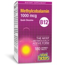 Natürliche Faktoren, Vitamin B12 Methylcobalamin 1.000 mcg, Bietet die Metabolisch aktive Form von B12, schnelle Lösung Tabletten