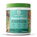 Erstaunliches Gras Grüns Superfood Detox & Digest: Grüns Pulver mit Verdauungsenzymen & Probiotika, Clean Green, 30 Servierungen (Packaging May Vary)