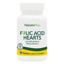 NaturesPlus Folsäure Herzen (Methylfolat) - 400 mcg, 90 vegetarische Tabletten - mit Vitamin B6 & Vitamin B12 (als Methylcobalamin) - Glutenfrei - 90 Servierungen
