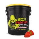 COLOSSAL LABS Muskelprotein Whey Powder [12 lbs/Pack 1]– Kaltgefiltert, 25g reines Protein, 6.6g BCAAs (Packaging May Vary) (12LB, Erdbeere)