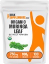 BulkSupplements.com Organic Moringa Extract Powder - Superfood Supplement, von Moringa Oleifera - Vegan & Gluten Free, 750mg pro Servierung, 100g (3.5 oz) (Pack von 1)