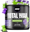 REDCON1 Total War Pre Workout, Sour Gummy Bear - Enthält 320mg Koffein aus Grüner Tee, Juniper & Beta Alanine - Pre Work Out mit Aminosäuren zu erhöhen Pumpe, Energie + Ausdauer (30 Servierungen)
