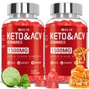 Keto ACV Gummis für Gewichtsverlust - 1500mg Keto ACV Gummis Advanced Weight Loss - mit Granatapfel Beetroot & Vitamin B12 B6 - GMO Free & Made in USA - 120 Count (2 Pack)