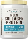 Carlyle Multi Collagen Protein Pulver für Frauen und Männer | 9 Oz | Typ I, II, III, V, X | Premium Complex Supplement | Unflavored | Non-GMO und Gluten Free | von Herbage Farmstead