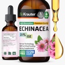 BIO KRAUTER Echinacea Tincture - Natürliche Immununterstützung - Echinacea Supplement - Vegan, Alkohol & Zucker Kostenlose Tropfen - 2 Fl.Oz.