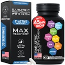 Bariatric Multivitamin mit Eisen für Frauen und Männer - Post Magen Bypass Vitamine und Magenarm Bariatric Eisen Vitamin Multivitamine -Non-GMO, Gluten-Free -Ein Tag, 30 Kapseln