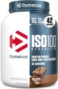 Dymatize ISO100 Whey Protein Pulver Isolieren, Fudge Brownie, 25g Protein, 3 Pfund, 5.5g BCAAs, Weniger als 120 Cal., Glutenfrei, 1g Fett, 1g Zucker, 2g Carb (42 Servierungen)