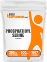 BulkSupplements.com Phosphatidylserine Powder - Phosphatidylserine Supplement, Aus Sojabohnen - 300mg pro Servierung (60mg Phosphatidylserin), 500g (1.1 lbs) (Pack von 1)