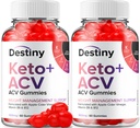 (2 Pack) Destiny Keto ACV Gummies - Fortgeschrittene Formel Destiny Keto Plus ACV Gummies Apfel Apfel Apfelessig, Gewichtsmanagement, Destiny ACV Nahrungsergänzung (120 Gummi)