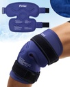Forias 14.4" Ice Pack für Knieschmerzen Relief, Wiederverwendbare Gel Ice Pack Wrap für Verletzungen, Knie-Ersatzchirurgie, Schwellung, Arthritis, Meniscus Tear und ACL, Blau