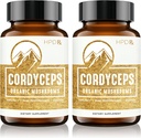 HPD Rx Premium Organic Cordyceps Pilzextrakt Performance Supplement für Energie, Ausdauer und Immunität | 2250 mg, 240 Kapseln, Paket von 2
