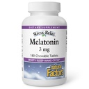 Stress-Relax Melatonin 3 mg von Natural Factors, Natural Sleep Aid, Resets the Sleep-Wake Cycle, 180 Kautabletten (180 Portionen), Peppermint Flavor