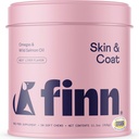Finn Skin & Coat Lachs Öl Ergänzung für Hunde | Unterstützt eine dicke & glänzende Mantel | Fischöl aus Wild Alaskan Lachs, Omega-3s, EPA & DHA, Biotin, & Zink | 90 Weichkäse