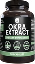 PURE ORIGINAL INGREDIENTS Okra Extrakt (365 Kapseln) Kein Magnesium oder Reisfüller, Immer rein, Lab Verifiziert