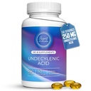 Undecylensäure - 250 mg Ehemalige SF722 Fettsäure zur Unterstützung einer gesunden Balance von Gut und Vaginal Flora 250 SoftGel Capsule - 50 Portionen