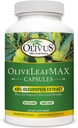 OliveLeafMAX Olivenblatt Extrakt (40% Oleuroepin) + Bio Olivenöl Blatt Pulver + Keine Füllstoffe + 300 vegetarische Kapseln + aus Spanien und in den USA hergestellt in GMP-Fazilität
