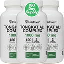 PRISTINE's Tongkat Ali 1000mg 180 Day Supply (3 Pack) - Athletic Performance Support - Lean Mass Muscle Building Herbal Supplement für Männer und Frauen - Vegan, Glutenfrei, Non GMO