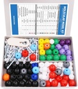 Swpeet 240 Pcs Organische Chemie Molekulare Modell Studenten- und Lehrer-Kit, Chemie Molekulare Modell Student und Lehrer-Set - 86 Atome & 153 Bonds & 1 Short Link Remover Tool
