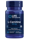 Lebensverlängerung L-Carnitin – 500 mg, Energieergänzung, Memory Supplement – Freie Form Aminosäure, Stickstoffoxidunterstützung, Gesunder Blutdruck – Glutenfrei, Nicht-GVO, Vegetarisch – 30 Kapseln
