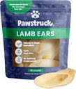 Pawstruck Natürliches Lamm Ohren Chew Treats für kleine und mittlere Hunde - Gesund, niedrig Fett, keine künstlichen Konservierungsstoffe, Single Ingredient, hoch digestible - 10 Count - Verpackung Mai Vary