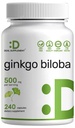 DEAL SUPPLEMENT Ginkgo Biloba 500mg pro Servierung, 240 Kapseln, 4 Monate Versorgung – in Nordasien gesät – Extrastärke, fördert Hirnfunktion