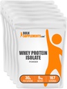 BulkSupplements.com Whey Protein Isolate Powder - Unflavored Whey Protein Powder, Nutritional Supplement - Glutenfrei, 30g pro Servierung, 1kg (2.2 lbs) (Pack mit 5)