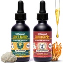Life Cykel Cordyceps +Lion's Mane Extract Performance Pack - Organic Mushroom Supplement for Energy, Focus & Mental Clarity - USA Made, Pure & Potent Pilz Liquid Drops für Erwachsene