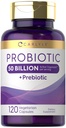 Carlyle Probiotics mit Präbiotika | 120 Kapseln | 50 Milliarden aktive Organismen | Non-GMO & Gluten kostenlose Ergänzung