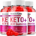 (3 Pack) Metabolix Labs Keto ACV Gummis - Advanced Formula Metabolix Keto Plus Weight Management ACV Gummis Apple Cider Essig Metabolix ACV Nahrungsergänzung Herren Frauen (180 Gummi)