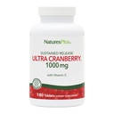 Natures Plus Ultra Cranberry 1000, Sustained Release - 1000 mg - Natürliche Cranberry mit Vitamin C - Fördert Urinary Tract Health - 180 Vegetarische Tabletten (90 Servietten)
