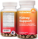 Nierenunterstützung Ergänzungen für Frauen und Männer - Natürliche Nierenreinigung Detox Formel mit Cranberry Extrakt hilft Kidney & Urinary Tract, Formuliert in USA, 2 Monat Versorgung, Packung von 1