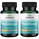 Swanson Melatonin - Kräuterergänzung - Schlaf und Entspannung - 120 Kapseln, 1mg Jeder (2 Pack)