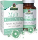 Nature's Answer – Multi Collagen Capsules Types I, II, III, V & X Food Source Collagen Peptides fördert Haare, Haut, Nagel und Gelenke Gesundheit Non GMO | Pasture Raised | Cage Free