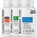 Jugend & Tonische Aminosäuren Bedtime Trim 15 Day Colon Cleanser & ACV Detox | für Detox Cleanse Metabolism & Lean Muskeln | 90 Pillen