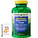 Spring Valley Magnesium 400 mg Knochen & Muskel-Gesundheit Tabletten, Nahrungsergänzung, 250 Graf Beste Magnesiumergänzung für Frauen, Pastillas de Magnesio para Mujer Bundle mit Luals 45 Diabetes Decodiert