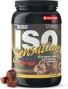 Ultimate Nutrition Whey Protein Isolate Powder with Glutamine Complex, ISO Sensation 93 - Whey Protein Powder with Added Colostrum for Enhanced Recovery, Immunity & Gut Health - Chocolate Fudge, 2lbs
