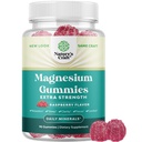 Extra Strength Calm Magnesium Gummi für Erwachsene - Relaxing Magnesium Citrate Gummis mit Elemental Mag - Schlafhilfe Weiche Kauen Himbeer Flavored - Body &amp; Mind Relaxation - 90 Count