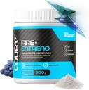COURA Pre Workout Beeren Flavor 300g - 10.5 Unzen - Protein Powder - Energy Boost - Unterstützt Fokus und Ausdauer - Cordyceps - Ideal für Athleten - Glutenfrei