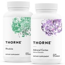 THORNE - Adaptogen & Adrenal Support Bundle - Natural Solutions for Coping with Stress - Rhodiola und Adrenal Cortex - 60 Servings