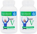 SuperV (2 Pack) Bester Prozess AlkaIine — Erregung & Entgiftung Multivitamin — Vitamine & Minerale mit Verdauungsenzymen, Superfoods und Kräutern