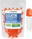 XPRS Nutra Größe 3 Leere Kapseln - 100 Count Leere Gelatine Kapseln - Pillen DIY Kapsel Füllung - Pure Bovine Pill Gel Kapseln füllbar für Do-It-Yourself Vitamine und Ergänzungen (Orange/Clear)