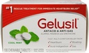 Gelusil Antacid & Anti Gas Tabletten für Sodbrennen Relief, Säure Reflux, Bloating und Gas, Cool Mint - 100ct Blister Pack