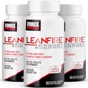 Kraftfaktor LeanFire mit Next-Gen SLIMVANCE, Advanced Energy Pills mit B Vitaminen und Koffein zu steigern Stoffwechsel, verbessern Fokus und verbessern Workout & Fitness Performance, 60 Count (Pack von 3)