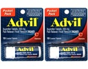 2 Packung Pocket Pack Advil Pain Reliever / Fever Reducer Ibuprofen 200mg - 10 Beschichtete Tabletten PER Pack (20 Tabletten insgesamt)