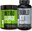 Jacked Factory Nitrosurge PreWorkout in Green Apple & Build XT Muskelaufbau Bundle für Männer & Frauen