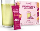 Root'd - Pulver Multivitamin für Frauen - Mit 25 Vitaminen & Minerals | Vitamin A, C, D, E, B12, B6, K, Eisen, Probiotika, Elektrolyte, Organic Super Greens | Natural Acai | 24 Effervescent Stick Packs