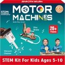 Butterfly EduFields 20in1 STEM Projects Kit für Kinder Alter 5-7 6-8 8-10 | STEM Spielzeug für Kinder 5 6 7 8 9 10 Jahre alt | Motormaschinen - Robotik & Engineering Spielzeug | Geschenk für 6 7 8 9 10 Jahre alt