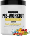 Hybrid Pre Workout Powder Supplement | 250mg Koffein | Alpha GPC | No Jitters | Energy, Focus, Power, Endurance | für Männer und Frauen | Tried & True Ingredients | 20 Servierungen