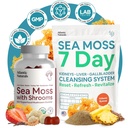Atlantic Naturals Sea Moss Superfood Bundle - Sea Moss mit Shrooms Gummies & 7-Day Kidney, Liver & Gallbladder Cleanse - Defense, Focus & Detox Support - Lion's Mane, Reishi, Dandelion Root & More
