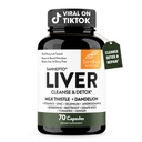 Sandhu's Liver Cleanse Detox & Repair Support Kapseln mit Milch Thistle & Dandelion Root | Kräuter Ergänzung Pillen für Leber Gesundheit | für Männer & Frauen | Made in USA | Viral auf Tiktok | 70 Count